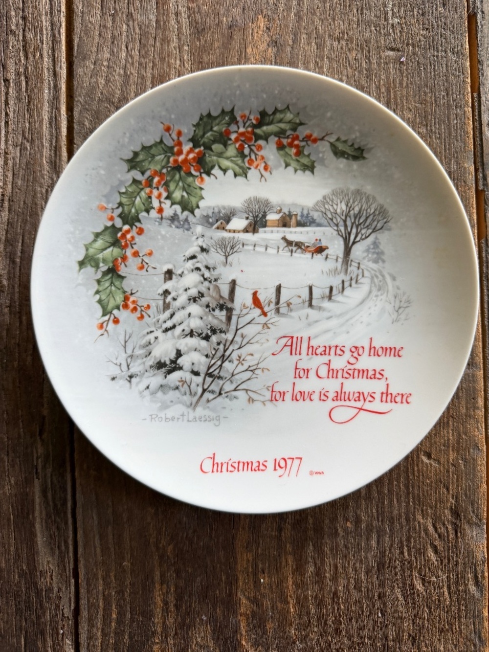 Winterscene Series III Robert Laessig 1977 Christmas Collector Plate